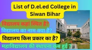 Read more about the article List of Deled College in Siwan Bihar – In Hindi